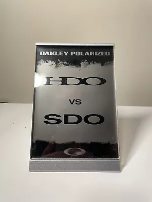 Vintage Oakley Display Case Sign HDO SDO Polarized Acrylic X Metal Sign RARE • $55