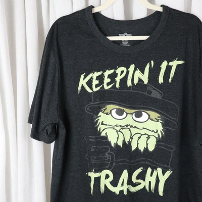 £15.50 • Buy Womens Oscar The Grouch T Shirt Size XXL Top Keepin It Trashy Sesame Street 2X