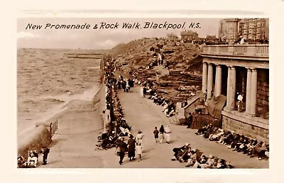 £5.95 • Buy Blackpool Postcard 1942 Real Photo Lancashire New Prom Rock Walk North Shore WW2
