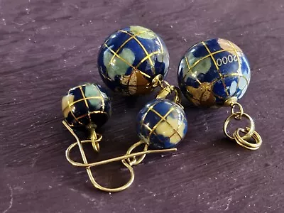 Lot 2+ 14k Gold Michael Anthony Stone Inlay Earth Globe Pendant Scrap Wear Lot • $150