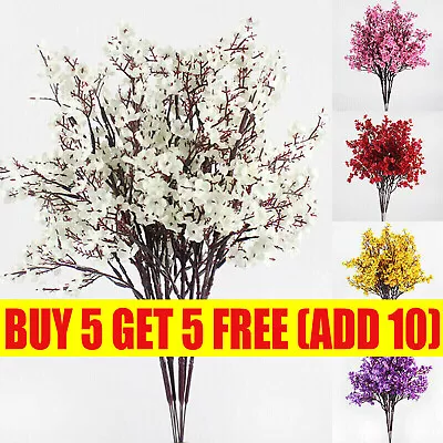 Artificial Fake Gypsophila Silk Flowers Home Table Bouquet Bridal Wedding Decor • £3.66