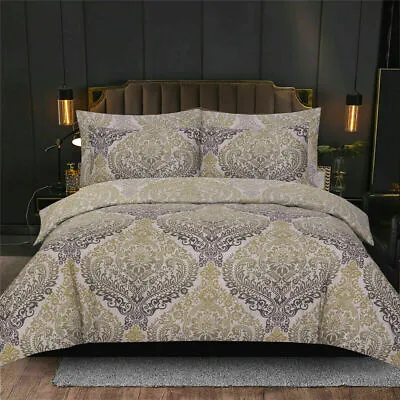 £16.19 • Buy 3PCS Luxury Floral Rich Cotton Bedding Set Duvet Cover & Pillow Case