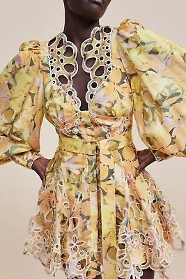 NEW ACLER Arnoult Long Sleeve Mini Dress Kaleidoscope Floral AU 12 US 8 No Belt • $255.82