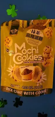 3 PACK MATCHA FLAVOR MOCHI COOKIES WITH COCOA CHIPS 4.23 Oz/120 G EACH • $31