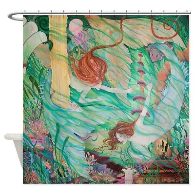 CafePress Mermaids In Atlantis Shower Curtain (779335841) • $73.99