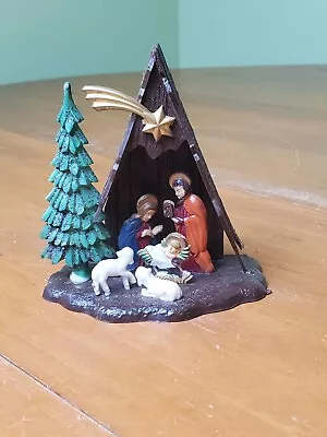 Vintage Christmas Miniature Plastic Nativity Scene Germany 3.5  • $7