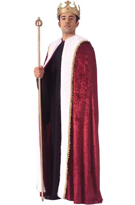 Renaissance Medieval Red Royalty King's Robe Adult Costume • $29.71
