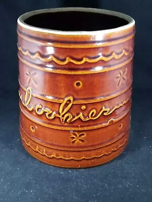 Marcrest Daisy & Dot Large Replacement Cookie Jar Brown Stoneware 8  No Lid • $18.95