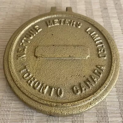 Neptune Meters Limited Toronto Canada Water Meter Brass Cover VTG STEAMPUNK • $17.97