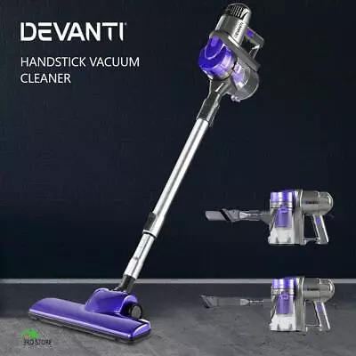 Devanti Handheld Vacuum Cleaner Stick Handstick Bagless Corded Car Vac Purple • $61.20