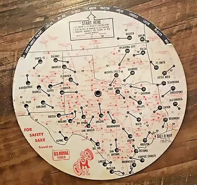 Vintage Dist-O-Map Texas • $12