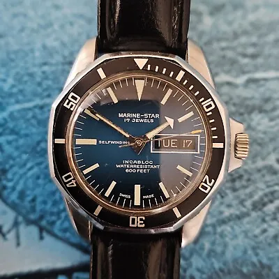 Vintage Sicura Breitling Marine Star Automatic Diver's Men's Watch • $583.55