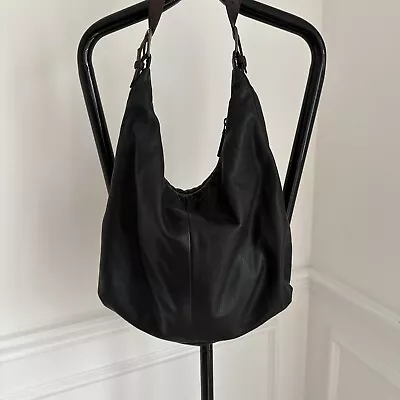 Margot NY Black Pebbled Leather Hobo Large Shoulder Bag • $39.99