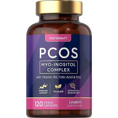 Inositol Supplement For PCOS | 120 Capsules | Hormone Support | By Horbaach • £17.99