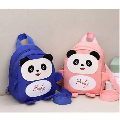 Kids Baby Girls Boy Panda  Cartoon School Bags Anti-lost Mini Backpack • £4.93