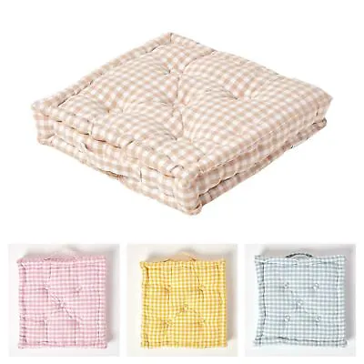 £22.99 • Buy Gingham Check Large Floor Cushions Outdoor Garden Dining Booster Seat Pads