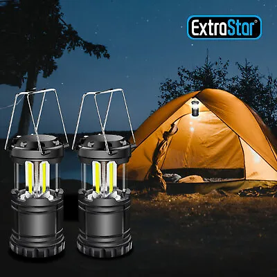 2 X LED Portable Camping Torch Battery Operated Lantern Night Light Tent Lamp  • £13.03