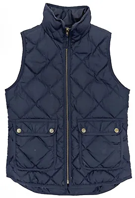 J.Crew VTG Down Filled Zip Up Snap Pockets Puffer Quilted Vest Men's X-Small • $19.79