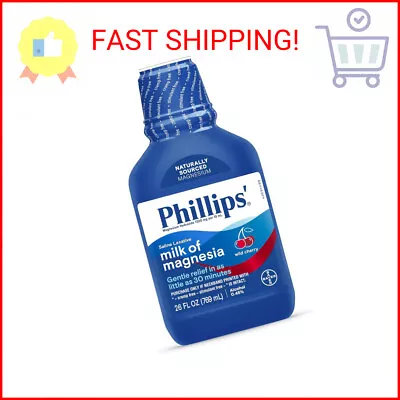 Phillips’ Milk Of Magnesia Liquid Laxative Wild Cherry Flavor Stimulant & Cram • $15.69