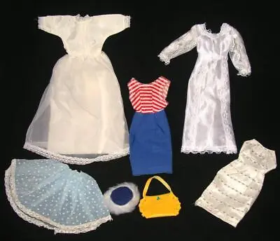 Vintage Barbie Size Doll Dresses Wedding Gown Mitzi Uneeda Suzette Wendy Tina ? • $24.95
