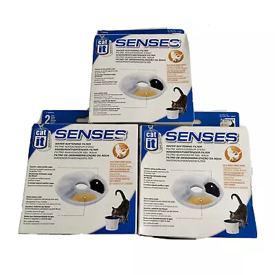 Hagen Cat It Senses Water Softening Filter 2 Pack Box Lot Of 3 Boxes • $16.79