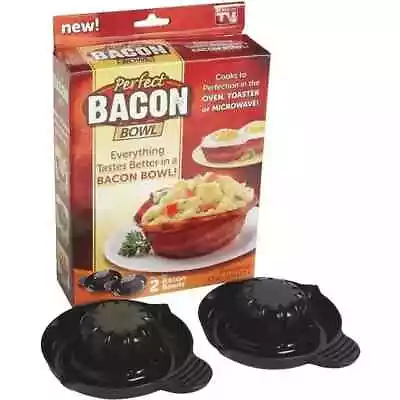 As Seen On TV Perfect Bacon Bowl 2 Bowls Included Dishwasher Safe New In Box • $7