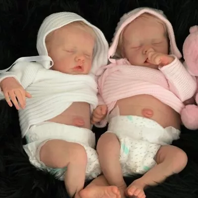 18inch Girl Lifelike Silicone Vinyl Body Realistic Baby Twins Reborn Doll Soft • $104.49