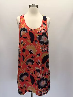 J Crew Petite Twist Back Silk Dress Hibiscus Floral Size 8P Sample Item • $64