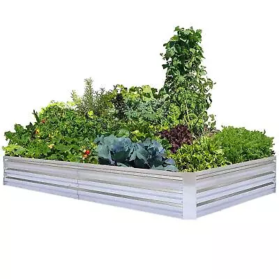 Galvanized Raised Garden Beds For Vegetables Large Metal Planter Box Steel Kit • $59.61