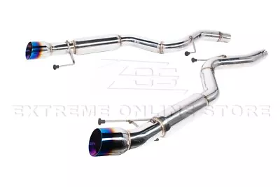 4  Axle Back Blue Burnt Tips Exhaust For 15-Up Mustang 2.3L Ecoboost 3.7L V6 New • $369.98