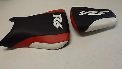 YAMAHA 06/07/08/09 YZF R6s BLACK/RED/WHITE FRONT & REAR SEAT COVERS R6 03-04-05 • $87
