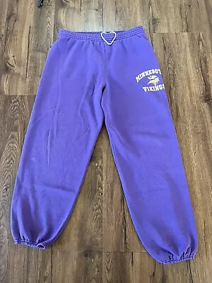 Vintage Minnesota Vikings Logo 7 Sweatpants Made In The USA SMALL • $21.99