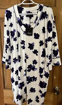 SIMPLY VERA WANG Nightgown Women’s Size XXL White Purple Floral. NWT • $31