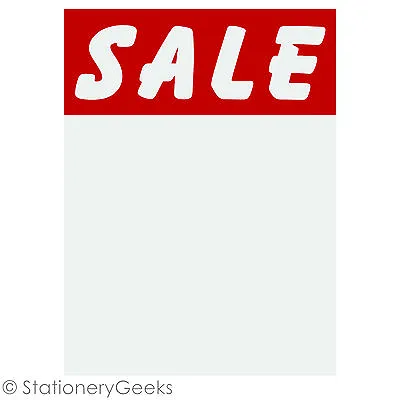 £1.99 • Buy 48 SALE Cards 4x3” Price Tickets Label Discount Shop Pricing Sign Tag Market UK