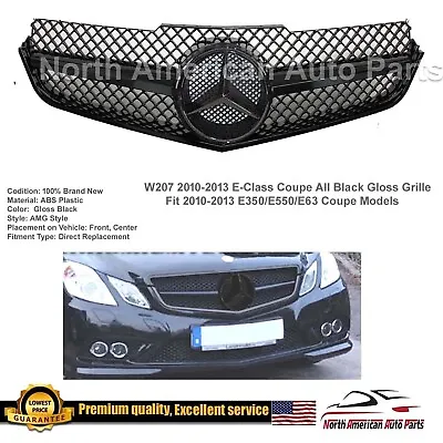 E63 Grille E-Class Coupe All Black E550 E350 C207 Star 2010 2011 2012 2013 Gloss • $175