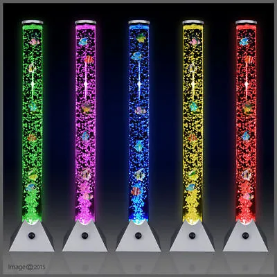 £34.95 • Buy 90 Cm Colour Changing LED Novelty Bubble Fish Water Tower Mood Light Lamp