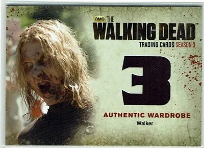 £14.99 • Buy Walking Dead Season 3 Part 2 Wardrobe Costume Card W10 Walker