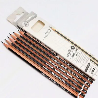 Lyra Pencil Graduate Graphite Box 6 Pcs Technical Drawing 4H - HB • £6.96