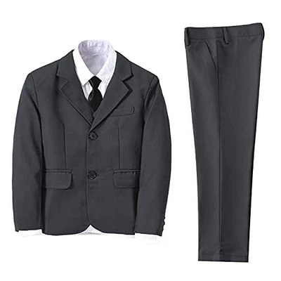 $26.99 • Buy NaineLa Kids Suit For Boys Gray Tuxedo Suit For Wedding Toddler Boys Dress Suit