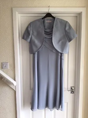 Jacques Vert Dress Suit 18 Silver Grey Mother Of Bride / Groom • £33.99
