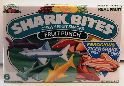 Shark Bites MAGNET 2 X3  Refrigerator Locker Vintage Advertisement Candy • $6.95