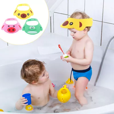  3 Pcs Children's Shampoo Cap Bath Infant Adjustable Baby Shower Thicken • £7.55