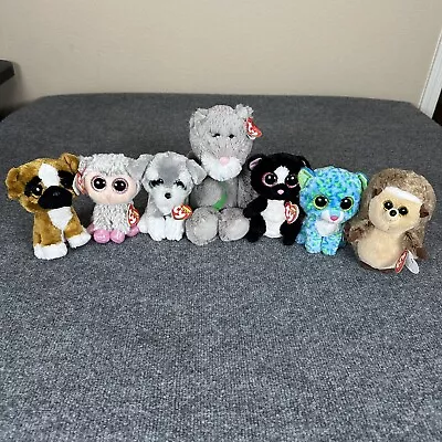 Lot Of 7 TY Beanie Babies Toys Plush With Tags Different Mix • $24.88