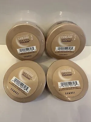 4 X MAYBELLINE DREAM SMOOTH MOUSSE FOUNDATION 250 PURE BEIGE 0.49oz • $49
