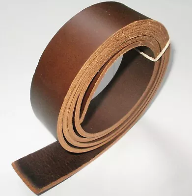 Clearance Sale ! 3.5mm Thick Italian Veg Tan Leather Belt Straps Brown / Black • £7.95