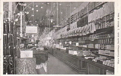 Postcard Men's Furnishings North Aisle J Miehle & Son Pottsville PA  • $20.01