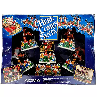 NOMA Here Comes Santa Animated Lights Music Motion Christmas Tree Decor Village • $155.79