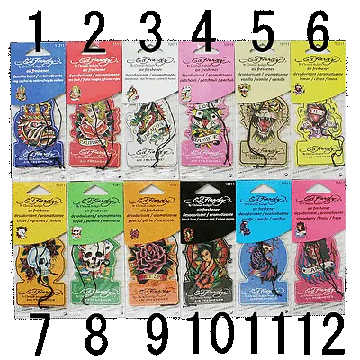 3 Pk  Ed Hardy Hanging Car Air Fresheners /House/Office / Closets**YOU CHOOSE* • $6.99