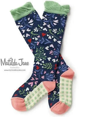 £24.50 • Buy Matilda Jane Girls Change Of Pace Socks Hearts Print Size M Medium New In Bag