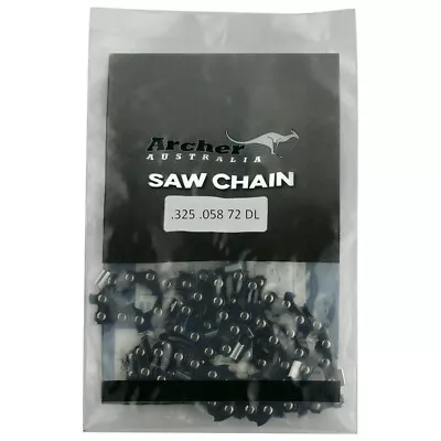 Archer Chainsaw Saw Chain .325 .058 1.5mm 72 DL Drive Links • £11.93